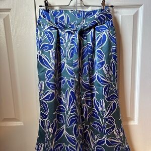 Floral Blue and Green Women's Skirt